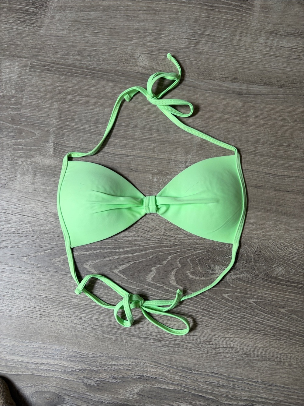 Ron Jon Neon Lime Halter Bikini Top